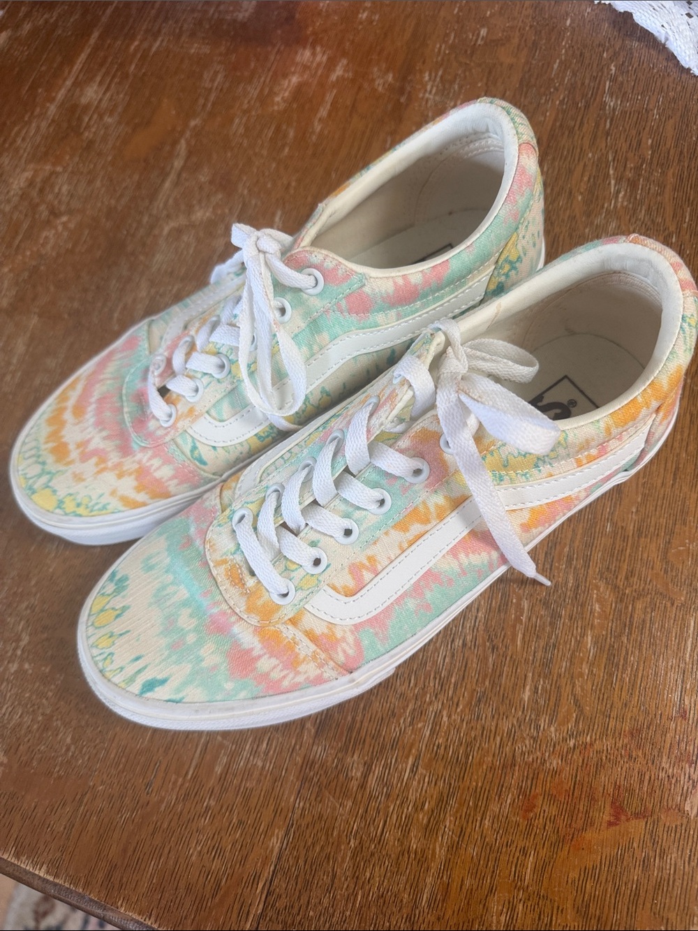 VANS ATWOOD Women’s Pastel Tie-Dye - Mint, Pink & Yellow, Size 9